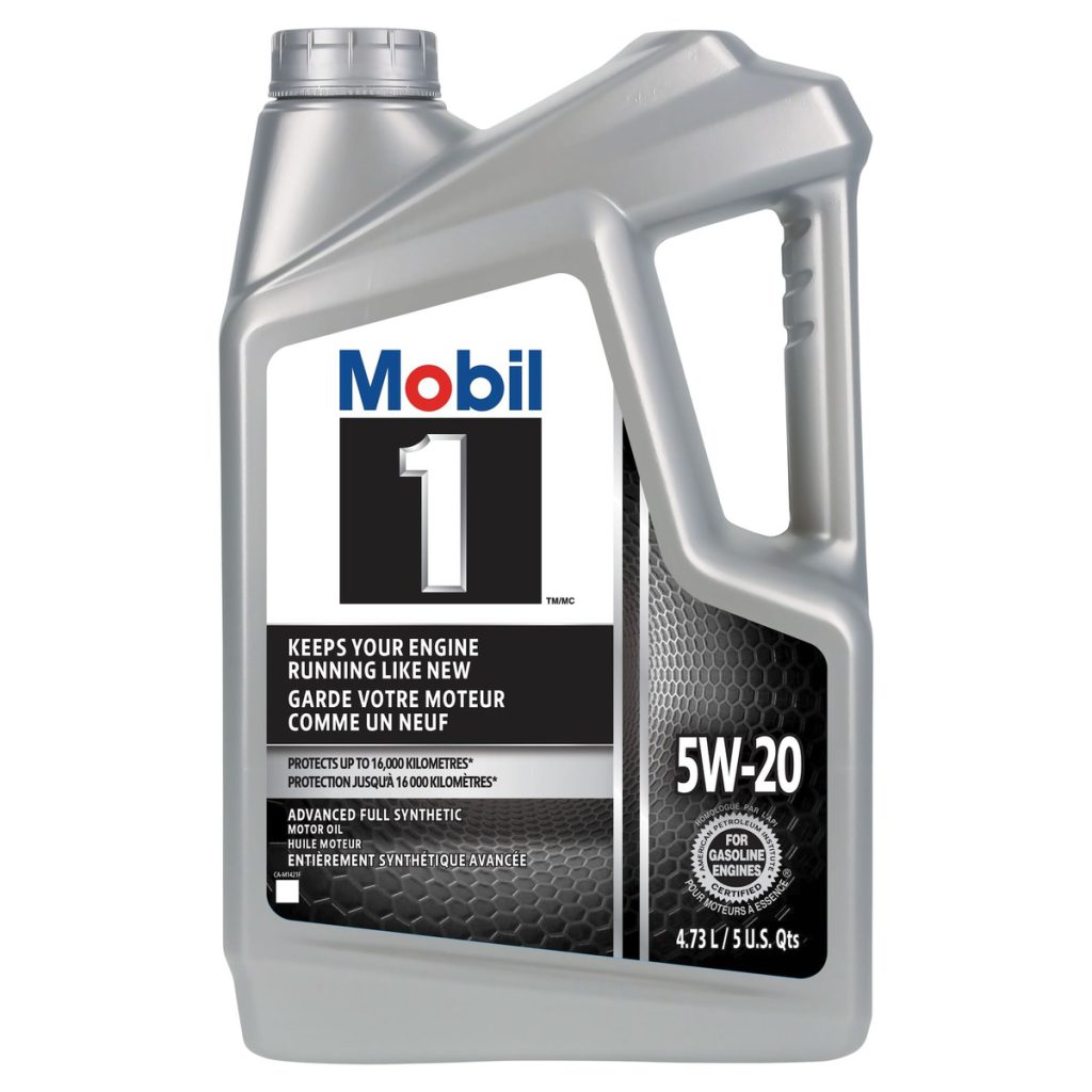Mobil 1 advanced full synthetic 5W-20 motor oil 4.73L jug